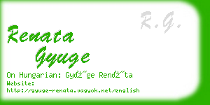 renata gyuge business card
